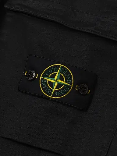Stone Island Men's Cotton Cargo Jogger Pants - Black | Thumbnail 6 Stone Island Men's Cotton Cargo Jogger Pants - Black | Thumbnail 6