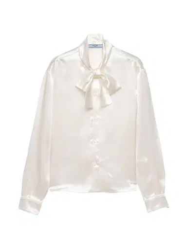 Prada Women's Satin Shirt - White | Thumbnail 1 Prada Women's Satin Shirt - White | Thumbnail 1