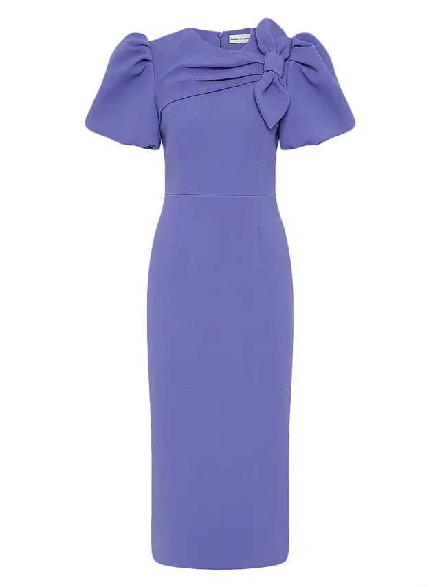 Women's Violetta Bow Midi-Dress - Periwinkle Blue