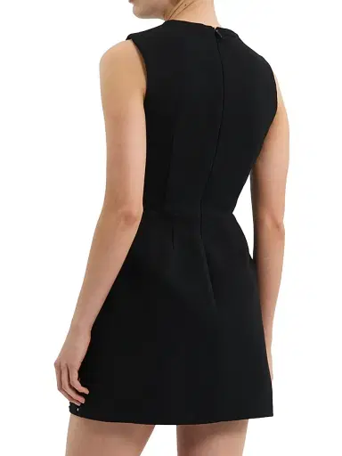 Rebecca Vallance Women's Piper Embellished Bow Stretch-Crepe Minidress - Black - Size 12 | Thumbnail 4