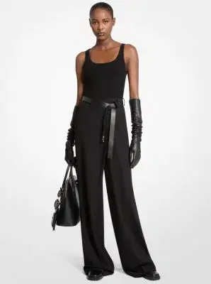 Michael Kors Collection Leather Opera Gloves in Black | Thumbnail 4 Michael Kors Collection Leather Opera Gloves in Black | Thumbnail 4
