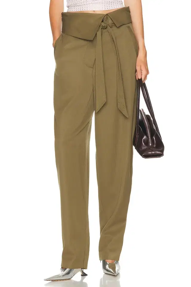 The Attico Folded Waist Long Pant