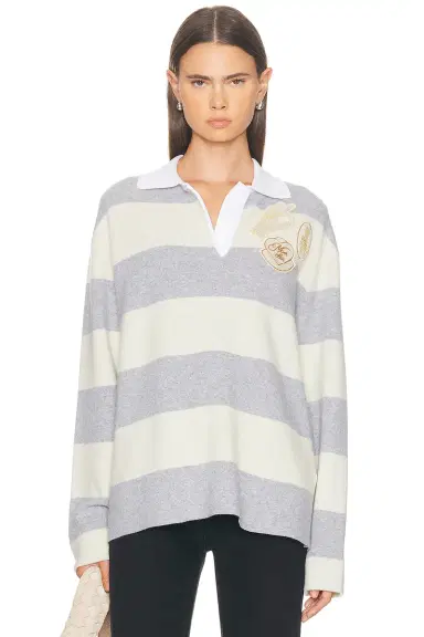 Moncler Long Sleeve Polo Sweater | Thumbnail 1