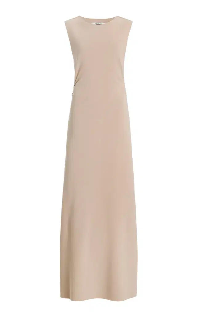 Lay2 Draped Crepe Midi Dress