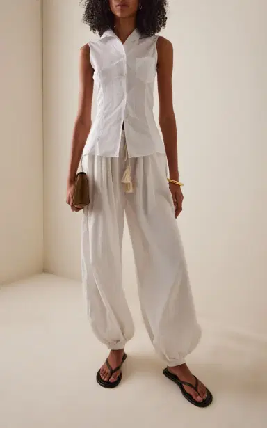 The Garment Bazaar Wide-Leg Cotton Pants | Thumbnail 2 The Garment Bazaar Wide-Leg Cotton Pants | Thumbnail 2