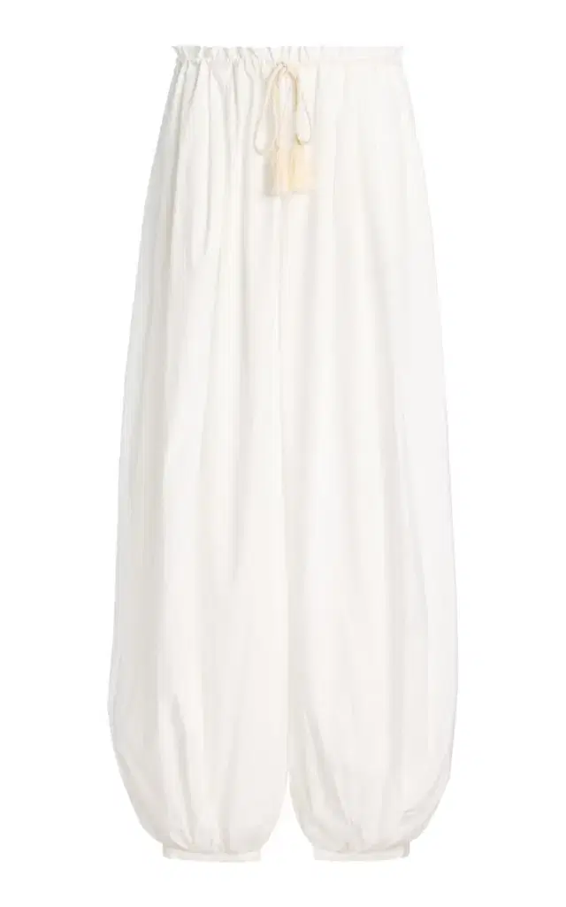 Bazaar Wide-Leg Cotton Pants