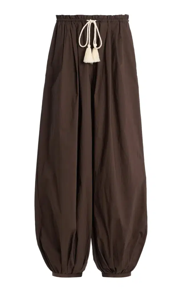 Bazaar Wide-Leg Cotton Pants