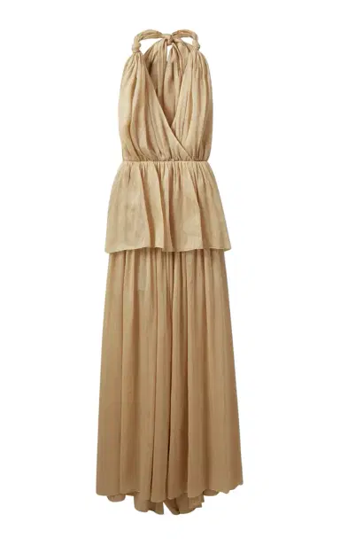 THE GARMENT Prince Linen-Silk Peplum Gown | Thumbnail 1