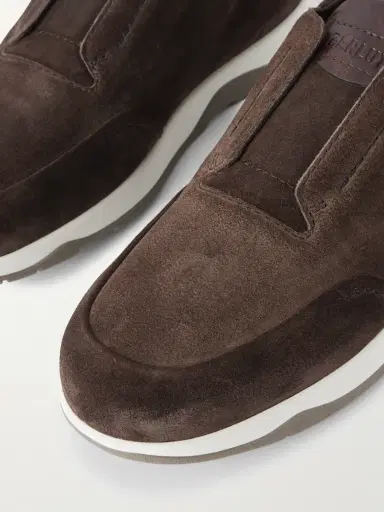 Berluti Echappée Suede Slip-On Sneakers - Men | Thumbnail 5 Berluti Echappée Suede Slip-On Sneakers - Men | Thumbnail 5