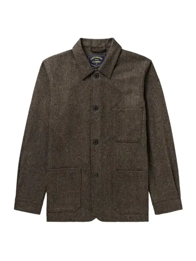 Labura Herringbone Virgin Wool Jacket - Men Labura Herringbone Virgin Wool Jacket - Men