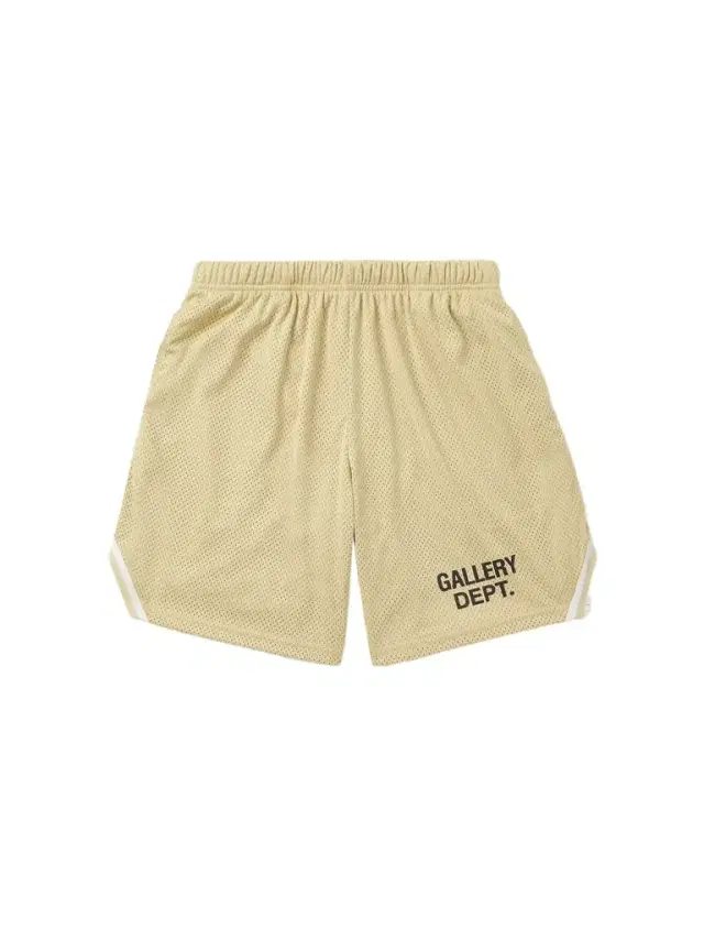 Gallery Dept. Venice Court Wide-Leg Logo-Print Webbing-Trimmed Mesh Shorts - Men