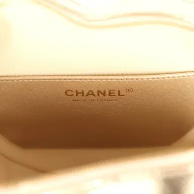 Chanel Chanel CC In Love Large Heart Bag with Chain Gold Metallic Lambskin Light Gold Hardware | Thumbnail 9 Chanel Chanel CC In Love Large Heart Bag with Chain Gold Metallic Lambskin Light Gold Hardware | Thumbnail 9