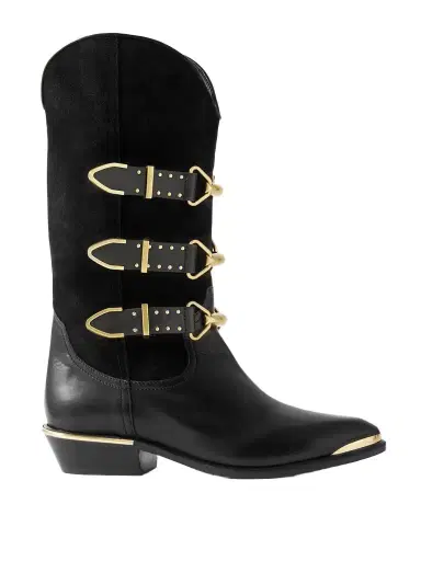Isabel Marant Mexia Studded Leather And Suede Knee Boots | Thumbnail 1 Isabel Marant Mexia Studded Leather And Suede Knee Boots | Thumbnail 1