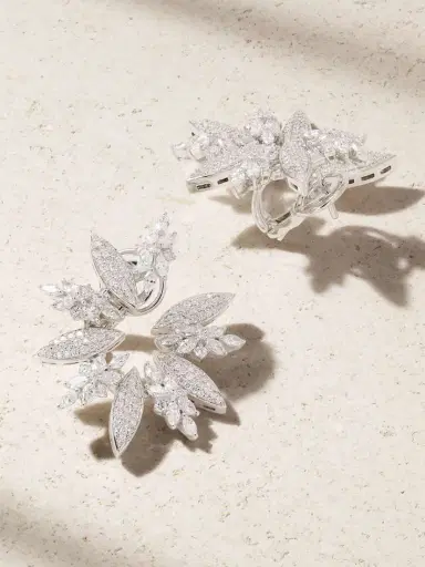 YEPREM 18-karat White Gold Diamond Earrings | Thumbnail 3 YEPREM 18-karat White Gold Diamond Earrings | Thumbnail 3