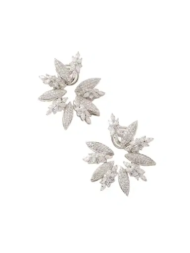 YEPREM 18-karat White Gold Diamond Earrings | Thumbnail 1 YEPREM 18-karat White Gold Diamond Earrings | Thumbnail 1