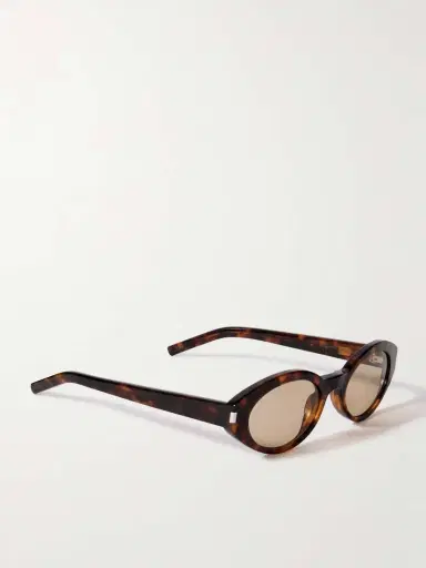 Saint Laurent Eyewear Oval-frame Tortoiseshell Acetate Sunglasses | Thumbnail 3