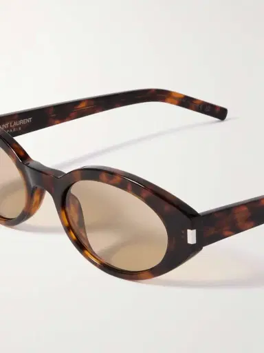 Saint Laurent Eyewear Oval-frame Tortoiseshell Acetate Sunglasses | Thumbnail 4