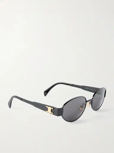 CELINE Eyewear Oval-frame Metal And Acetate Sunglasses | Thumbnail 3