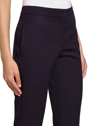 Alexander McQueen Women's Grain De Poudre Wool Cigarette Trousers - Violet | Thumbnail 6