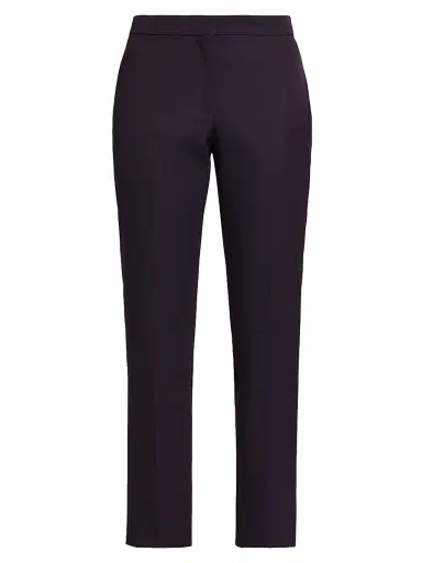 Alexander McQueen Women's Grain De Poudre Wool Cigarette Trousers - Violet | Thumbnail 1