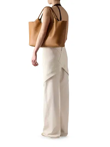 Tod's Women's Leather Shopper Tote Bag - Kenia Cacao | Thumbnail 3 Tod's Women's Leather Shopper Tote Bag - Kenia Cacao | Thumbnail 3