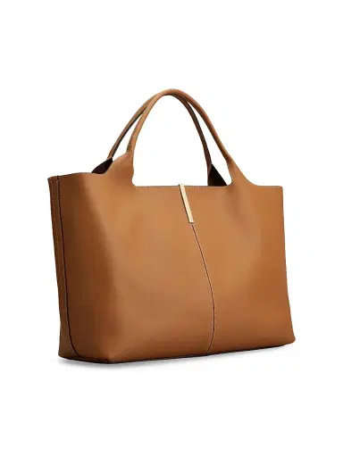 Tod's Women's Leather Shopper Tote Bag - Kenia Cacao | Thumbnail 5 Tod's Women's Leather Shopper Tote Bag - Kenia Cacao | Thumbnail 5