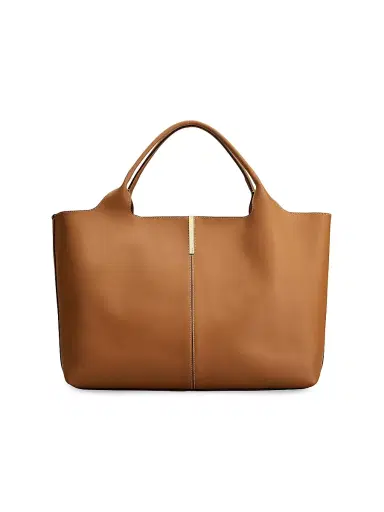 Tod's Women's Leather Shopper Tote Bag - Kenia Cacao | Thumbnail 1 Tod's Women's Leather Shopper Tote Bag - Kenia Cacao | Thumbnail 1