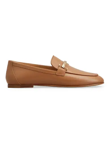 Tod's Women's Leather Bar Loafers - Kenia Scuro | Thumbnail 1