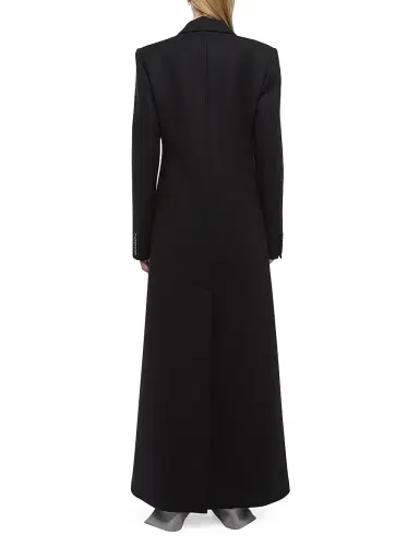Helmut Lang Women's Relaxed Fit Wool Blend Coat - Black | Thumbnail 5
