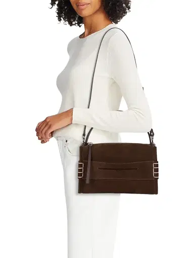JW Anderson Women's Suede Loafer Top Handle Bag - Chocolate Brown | Thumbnail 3