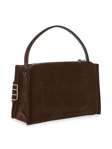 JW Anderson Women's Suede Loafer Top Handle Bag - Chocolate Brown | Thumbnail 5