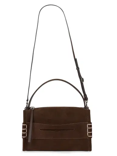 JW Anderson Women's Suede Loafer Top Handle Bag - Chocolate Brown | Thumbnail 6