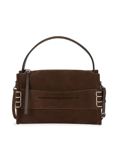 JW Anderson Women's Suede Loafer Top Handle Bag - Chocolate Brown | Thumbnail 1