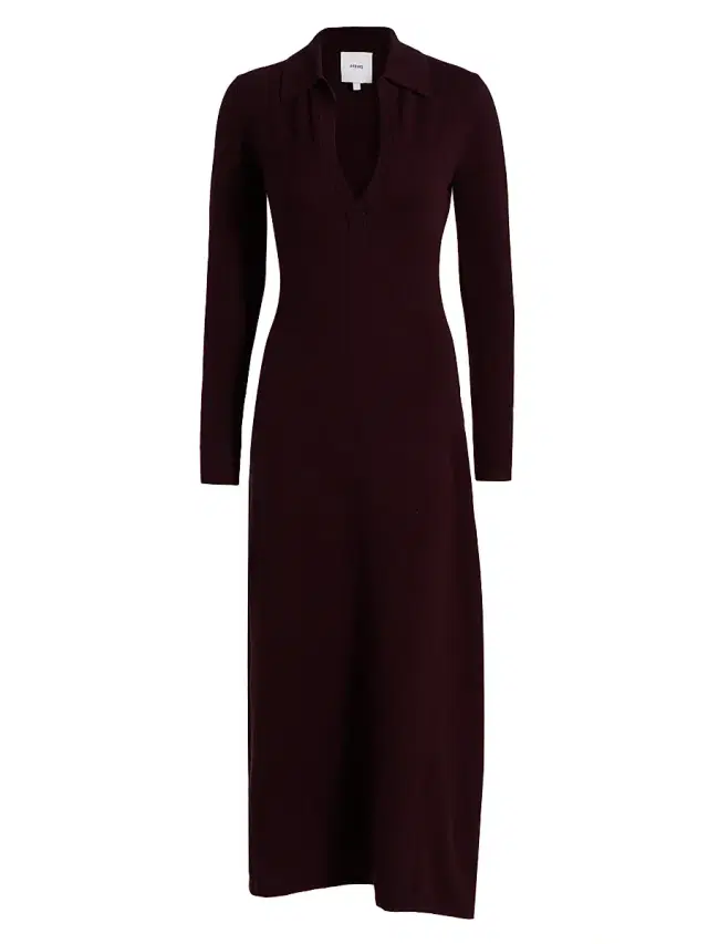 AKNVAS Women's Minerva Wool-Cashmere Midi-Dress - Chocolate