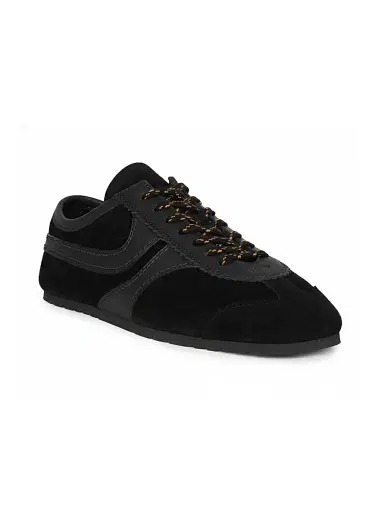Dries Van Noten Women's Suede Leather-Trimmed Sneakers - Black - Size 11 | Thumbnail 2