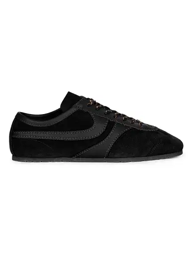 Dries Van Noten Women's Suede Leather-Trimmed Sneakers - Black - Size 11 | Thumbnail 1