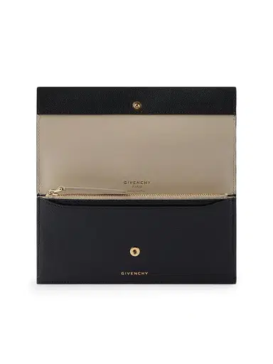 Givenchy Women's Day Long Wallet in Grained Leather - Black | Thumbnail 3