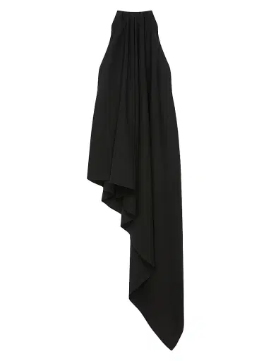 Givenchy Women's Draped Asymmetric Dress in Wool - Black | Thumbnail 1 Givenchy Women's Draped Asymmetric Dress in Wool - Black | Thumbnail 1