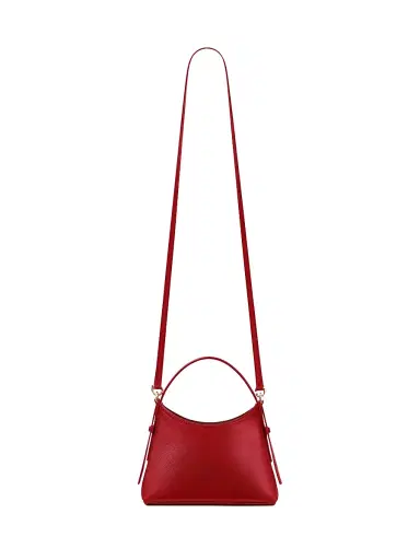 Givenchy Women's Nano Voyou Top Handle Bag in Shiny Leather - Dark Red | Thumbnail 4