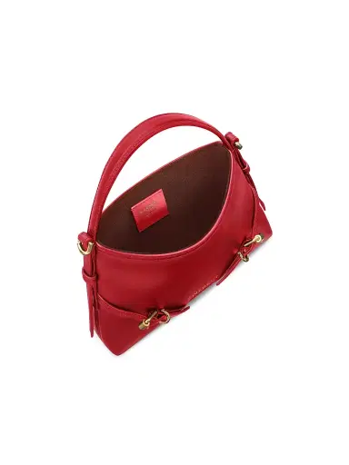 Givenchy Women's Nano Voyou Top Handle Bag in Shiny Leather - Dark Red | Thumbnail 5