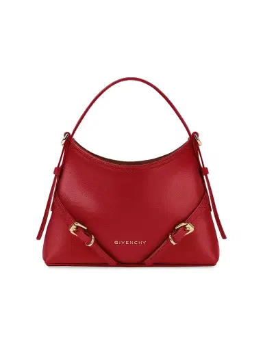 Givenchy Women's Nano Voyou Top Handle Bag in Shiny Leather - Dark Red | Thumbnail 1