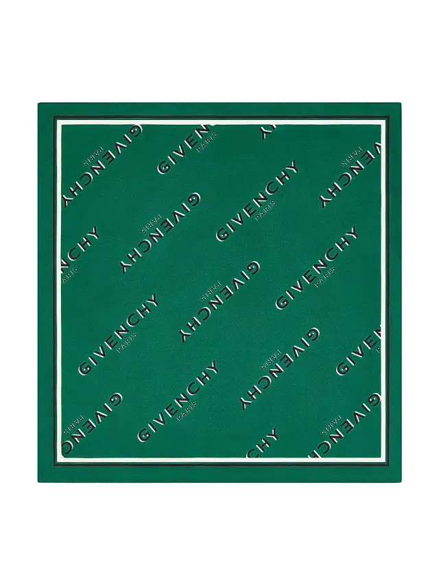 Women's Shadow Square in Silk - Emerald Green