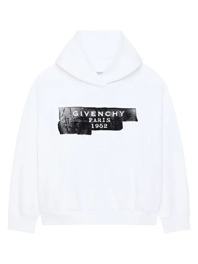 Women's Hoodie in Fleece with  Tape - White
