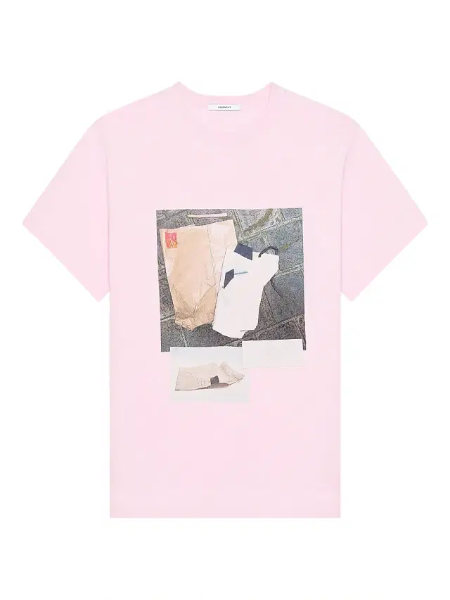 Women's T-Shirt in Cotton with Pattern Making Print - Light Pink