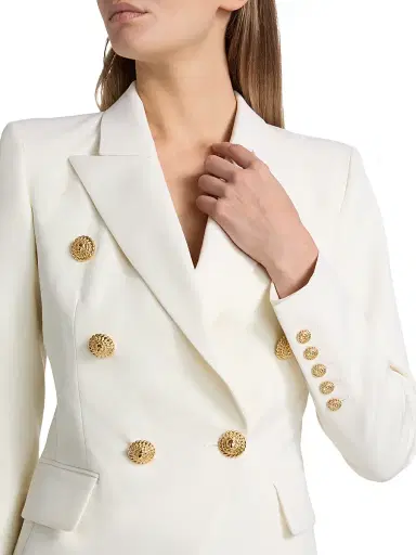 Balmain Women's Fitted Wool Double-Breasted Jacket | Thumbnail 6 Balmain Women's Fitted Wool Double-Breasted Jacket | Thumbnail 6