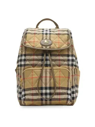 Burberry Women's Horseshoe Check Quilted Backpack | Thumbnail 1 Burberry Women's Horseshoe Check Quilted Backpack | Thumbnail 1