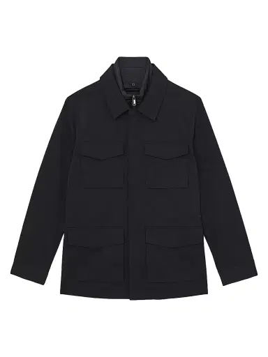 Reiss Men's Bryson Safari Jacket - Navy | Thumbnail 1