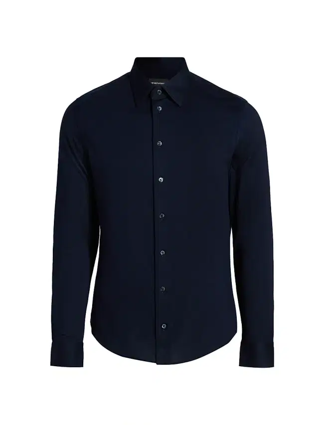 Men's Cotton Sport Shirt - Baritone Blue