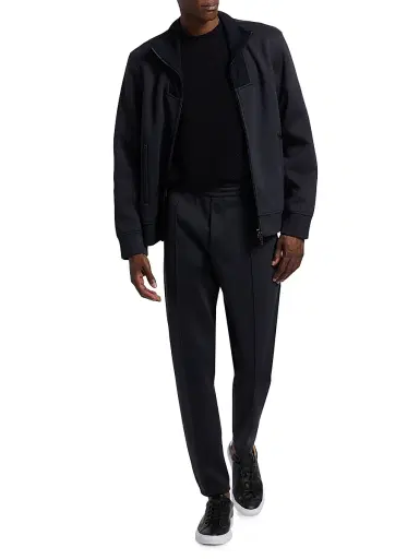 Emporio Armani Men's Textured T-Shirt - Black | Thumbnail 2