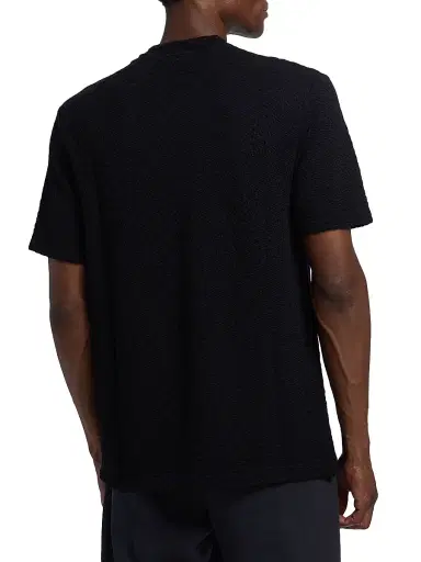 Emporio Armani Men's Textured T-Shirt - Black | Thumbnail 5